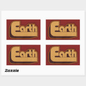Love Earth Rechthoekige Sticker (Vel)