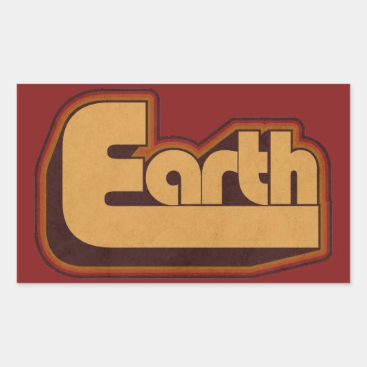 Love Earth Rechthoekige Sticker (Voorkant)
