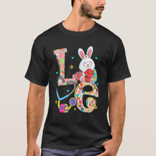 Love Easter Day 2022 Egg Basket Stethoscope Scrub T-shirt