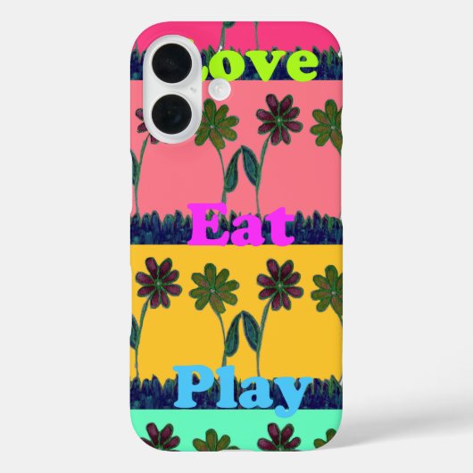 Love Eat Play Art Print Case-Mate iPhone Case (Achterkant)