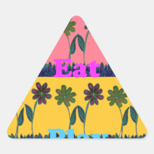 Love Eat Play Art Print Driehoek Sticker