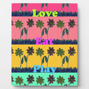 Love Eat Play Art Print Fotoplaat