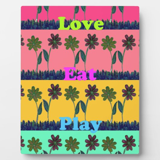 Love Eat Play Art Print Fotoplaat (Voorkant)