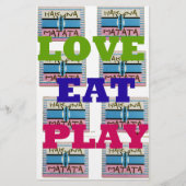 Love Eat Play Hakuna Matata Kunstdruk Briefpapier (Voorkant)