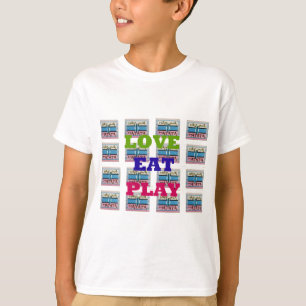 Love Eat Play Hakuna Matata Kunstdruk T-shirt