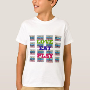 Love Eat Play Hakuna Matata Kunstdruk T-shirt