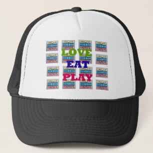 Love Eat Play Hakuna Matata Kunstdruk Trucker Pet