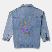 LOVE ECHO - Strips Birds Tweetlercools 3 Denim Jacket (Achterkant)