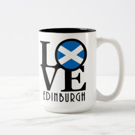 LOVE Edinburgh Scotland 15oz Tweekleurige Koffiemok