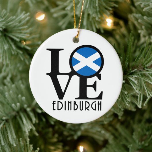 LOVE Edinburgh Scotland Keramisch Ornament (Boom)