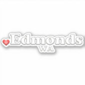 Love Edmonds WA Sticker (Voorkant)