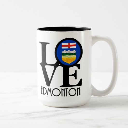 LOVE Edmonton 15oz Tweekleurige Koffiemok (Rechts)