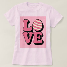 LOVE Egg Roze Vrouwen T-shirt