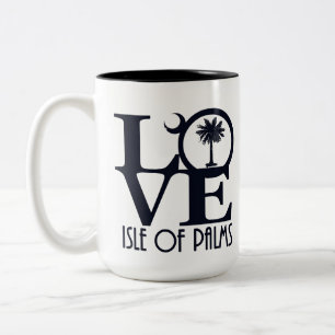 LOVE eiland Palms 15oz Tweekleurige Koffiemok