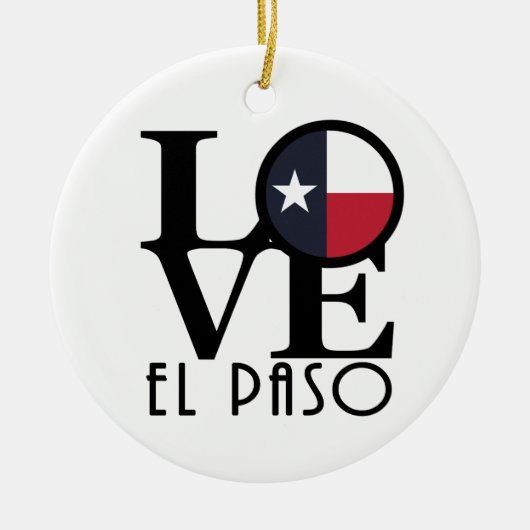 LOVE El Paso Keramisch Ornament (Voorkant)