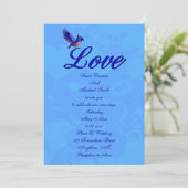 Love Elegant Bluebird Wedding  Kaart (Staand voorkant)