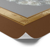 Love Elegant Bow Photo Frame Wedding  Poster (Hoek)