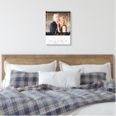 Love Elegant Script Bride Groom Wedding Keepslag Canvas Afdruk (Insitu (Slaapkamer))