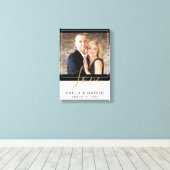 Love Elegant Script Bride Groom Wedding Keepslag Canvas Afdruk (Insitu (Houten vloer))