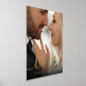 Love elegant script koppels names foto folie afdrukken (Laagn)