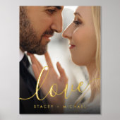 Love elegant script koppels names foto folie afdrukken (Voorkant)