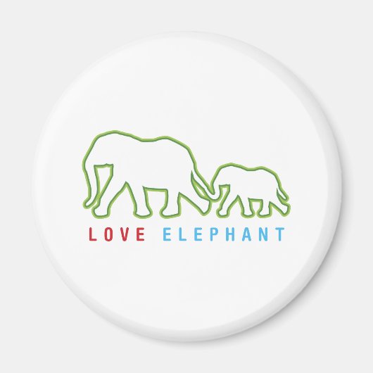 Love Elephant Magneet (Voorkant)