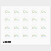 Love Elephant Ronde Sticker (Vel)