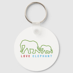 Love Elephant Sleutelhanger