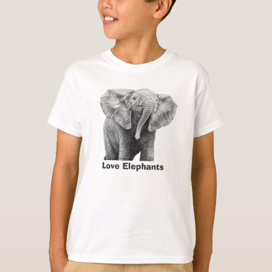 Love Elephants Kinder T-shirt (Voorkant)