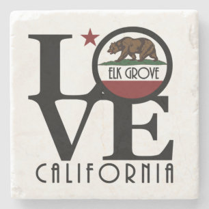 LOVE Elk Grove California Stenen Onderzetter