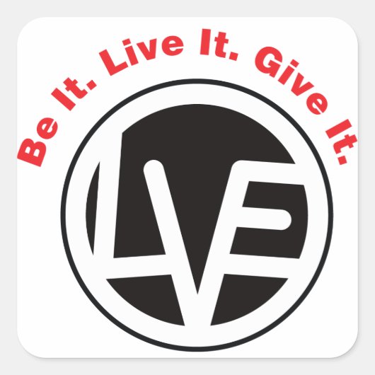 Love Emblem Stickers Noir (Devant)