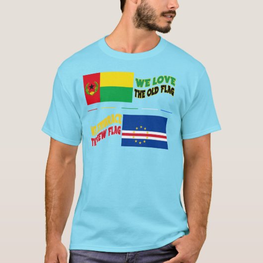 Love Embrace Cabo Verde Flags T-shirt (Voorkant)