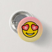 Love Emoji Ronde Button 3,2 Cm (Voorkant /achterkant)