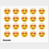 Love Emojis Ronde Sticker (Vel)
