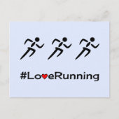 Love en cours de pictogramme pâle carte postale bl (Devant)