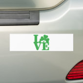 LOVE en Shamrocks Bumpersticker (Op auto)
