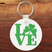 LOVE en Shamrocks Sleutelhanger (Voorkant)