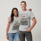 Love Endures Bible Écriture T-shirt Homme (Unisexe)