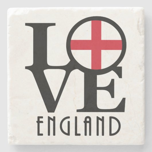 LOVE England Stenen Onderzetter (Voorkant)