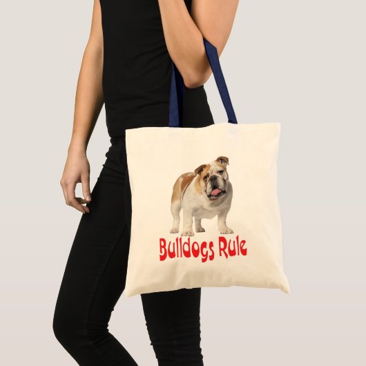 Love English Bulldog Puppy Dog Canvas tas