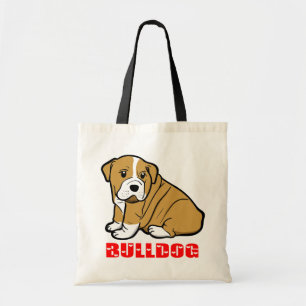 Love English Bulldog Puppy Dog Cartoon Canvas tas