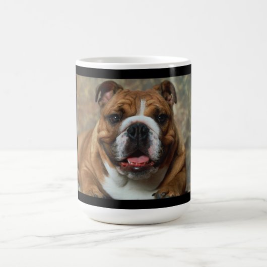 Love English Bulldog Puppy Dog Coffee Cup Mok (Center)