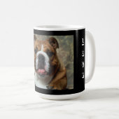 Love English Bulldog Puppy Dog Coffee Cup Mok (Voorkant rechts)