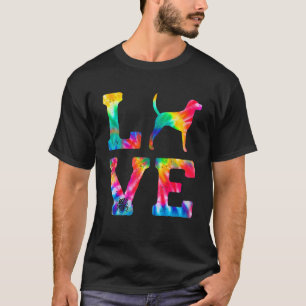 Love English Foxhound Tie Dye Dog mama Dad T-shirt