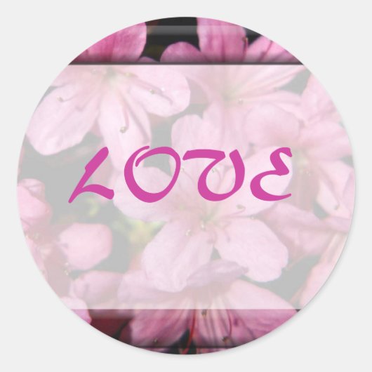 Love Envelope Seals Ronde Sticker (Voorkant)