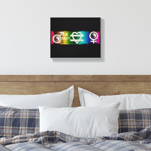 Love Equality Canvas Afdruk (Insitu (Slaapkamer))