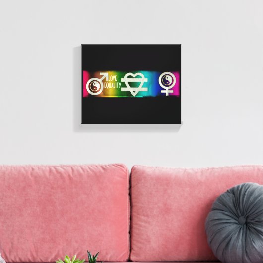 Love Equality Canvas Afdruk (Insitu (Woonkamer))