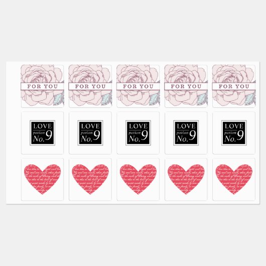 Love Essentiële Olie Roller Flessenlabels Labels (Vel)