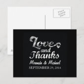 LOVE ET MERCI Chalkboard FAVOR Carte postale (Devant / Derrière)