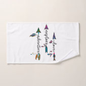 Love Explore Adventure Arrow Tribal Boho Design Bad Handdoek (Handdoek)
